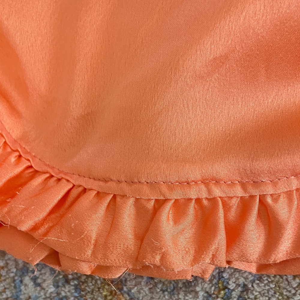 Show Me Your MuMu Peach Satin Tiered Ruffle Maxi Dress - Picture 9 of 16